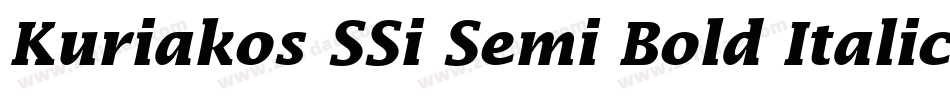 Kuriakos SSi Semi Bold Italic字体转换